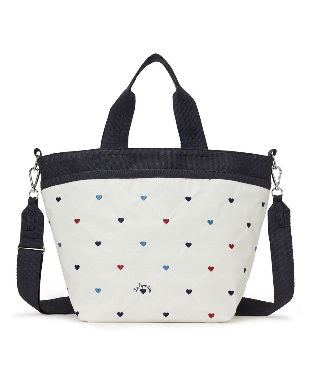 LeSportsac BUCKET TOTE/トリコロールハートエンブロイダリー 