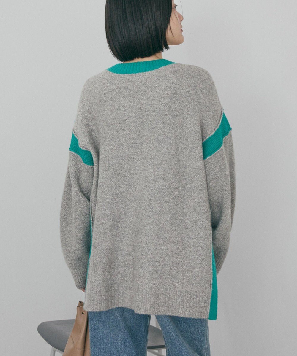 AMERICAN HOLIC バイカラーニットプルオーバー【WEB限定カラー有り】 