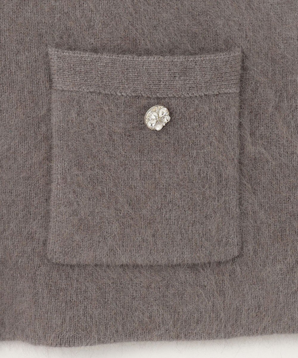 組曲 【手洗い可】フラッフィーファーニットジャケット 