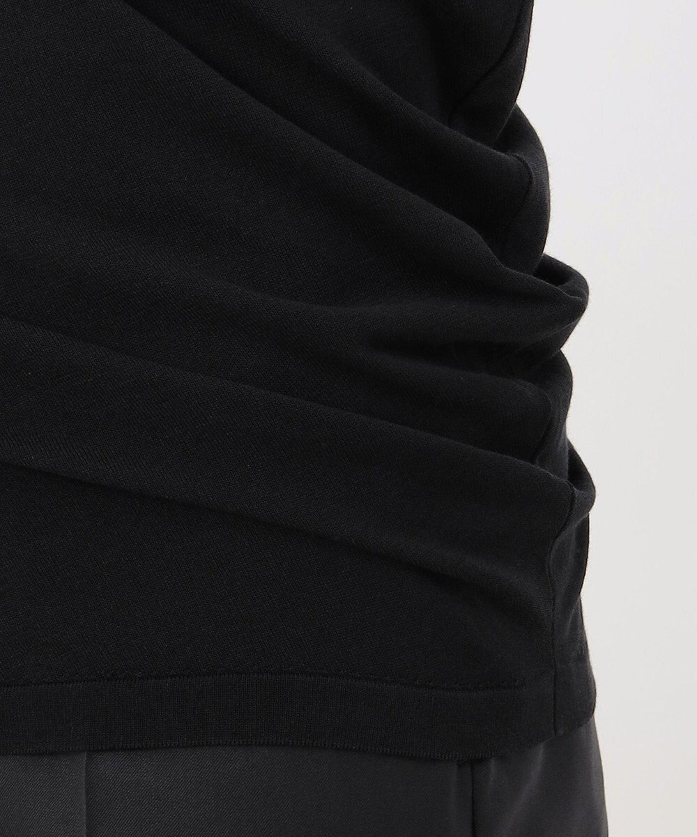 23区 【エステータ】シアーニット 5分袖ドレープ 