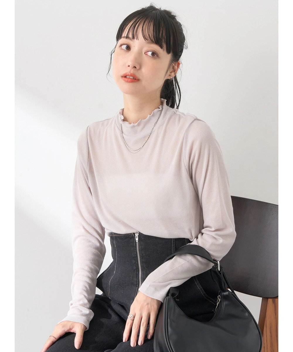 earth music&ecology シアーリブプルオーバー 