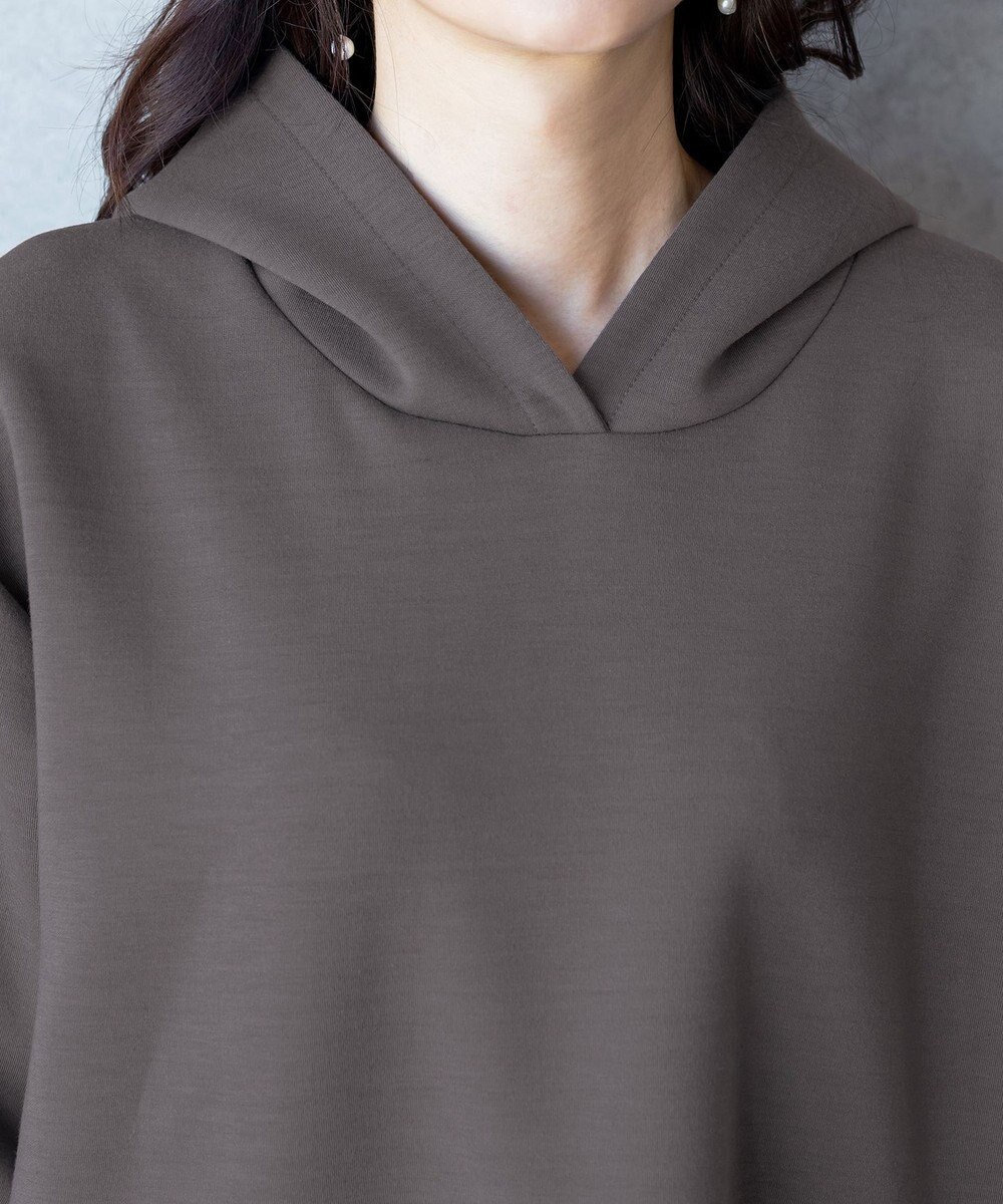 Tiaclasse 【洗える】ソフトボンディングパーカーチュニック 