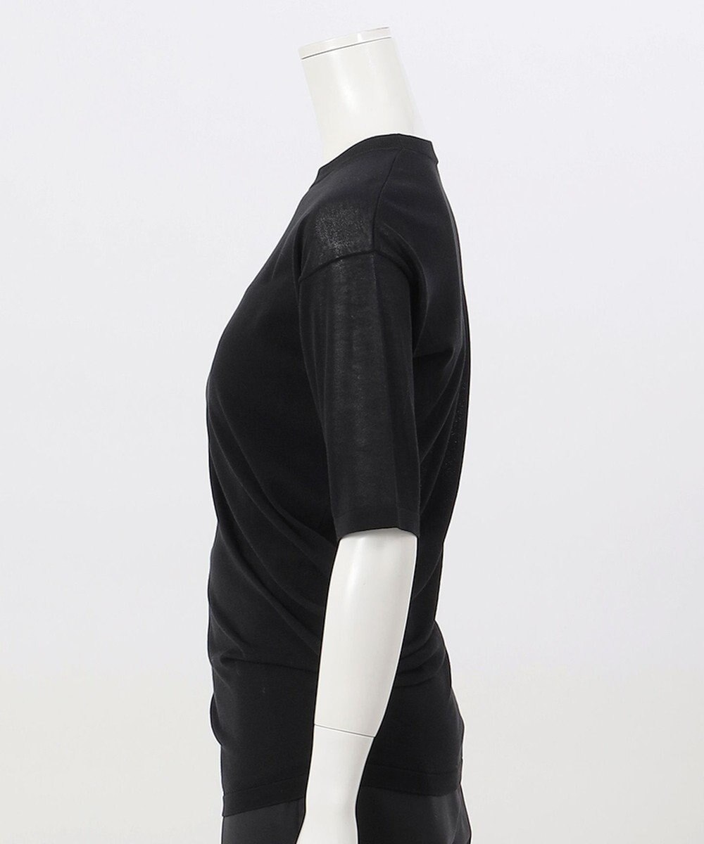 23区 【エステータ】シアーニット 5分袖ドレープ 