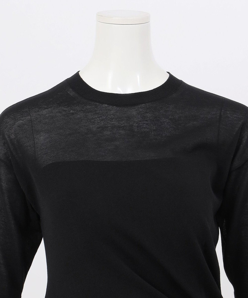 23区 【エステータ】シアーニット 5分袖ドレープ 