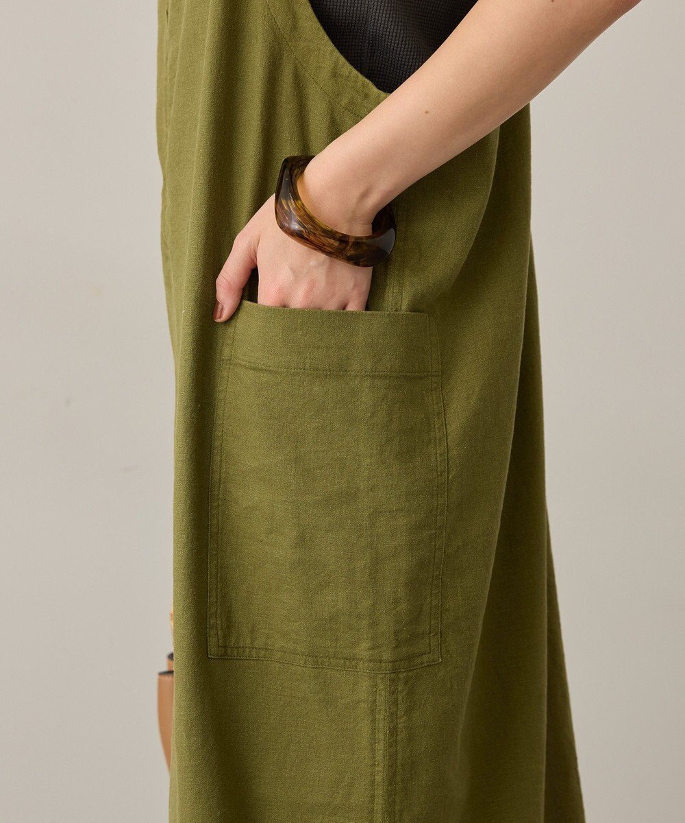 AMERICAN HOLIC 【WEB限定】リネンブレンドIラインジャンパースカート 