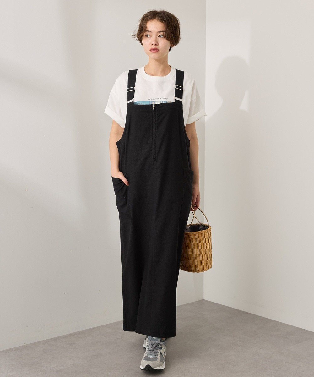 AMERICAN HOLIC 【WEB限定】リネンブレンドIラインジャンパースカート 