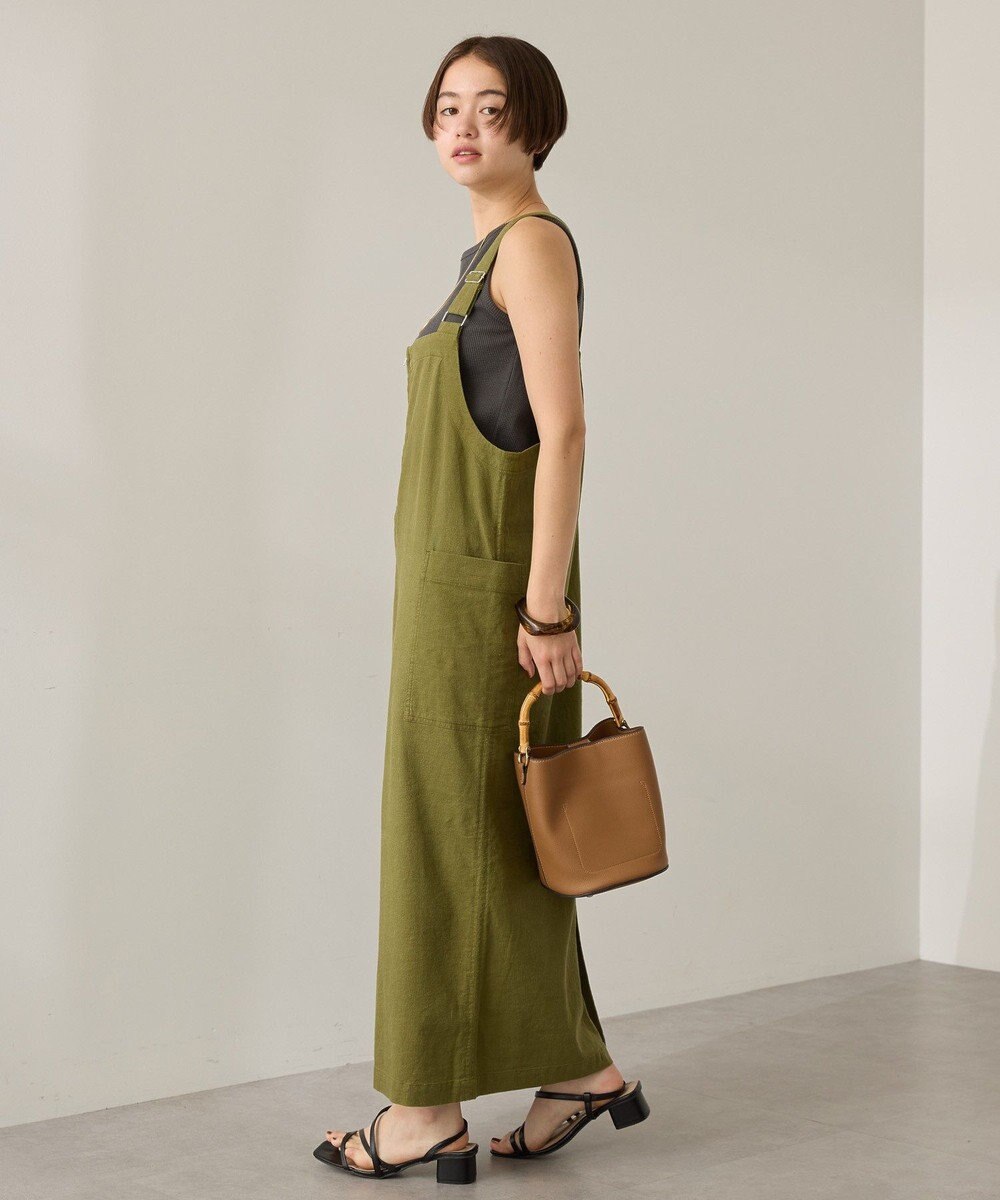 AMERICAN HOLIC 【WEB限定】リネンブレンドIラインジャンパースカート 