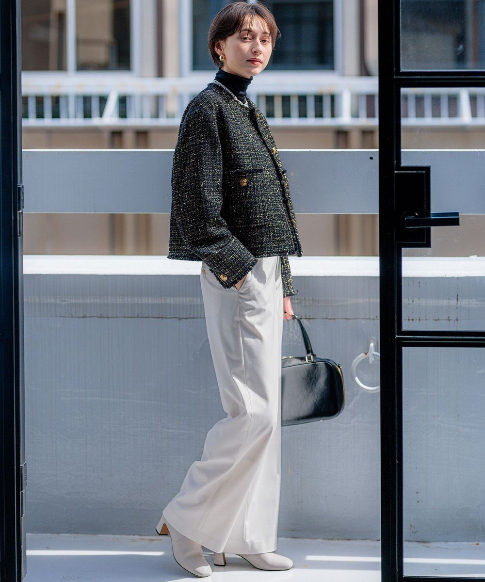 23区 【滝沢眞規子さん着用】GIOLICA ボタン ツイード ジャケット 