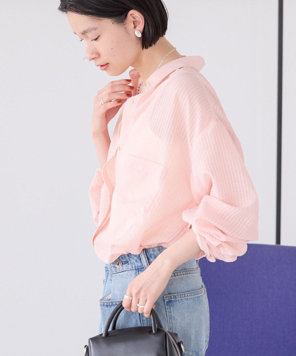 AMERICAN HOLIC シャドーストライプオーバーシャツ 