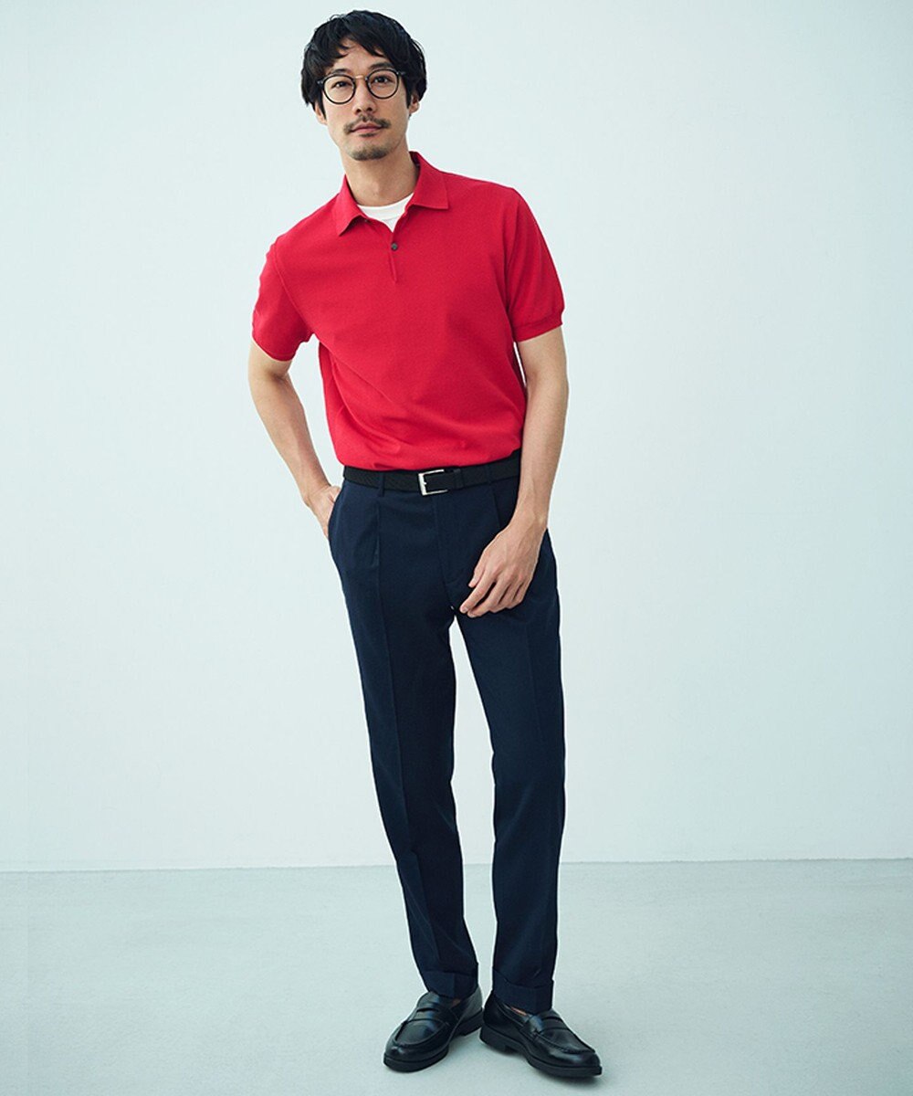 GOTAIRIKU ロングセラー【洗える/折り目加工/シワになりにくい/ウエストアジャスター】ウォッシャブル サマーウール100％パンツ_定番色(1タック)25年モデル 