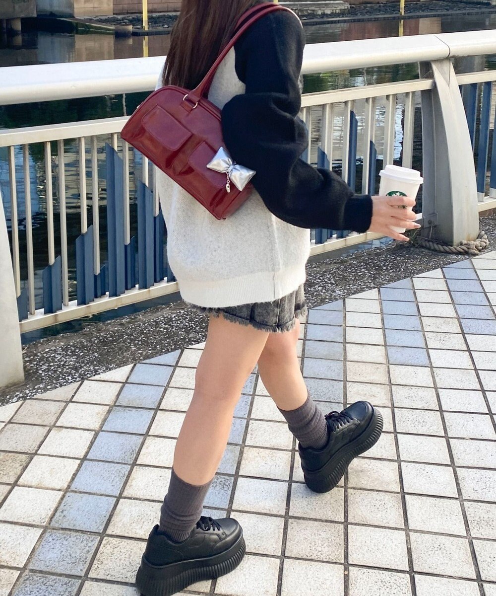 WEGO チャーム付きボストンバッグ 