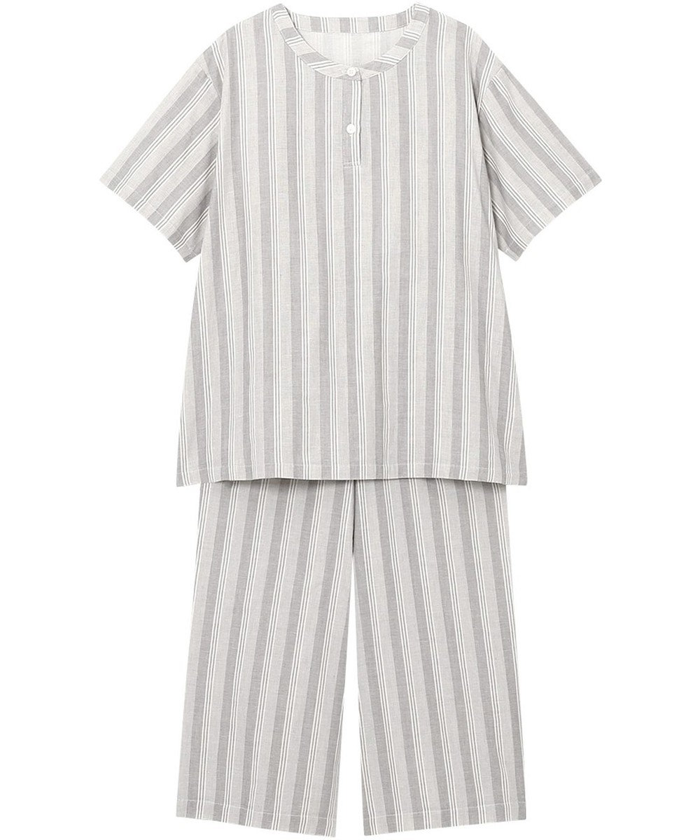ワコール／睡眠科学 パジャマ 5分袖 半袖 8分丈 綿100%(本体) レディース YDT146 睡眠科学／ワコール グレー