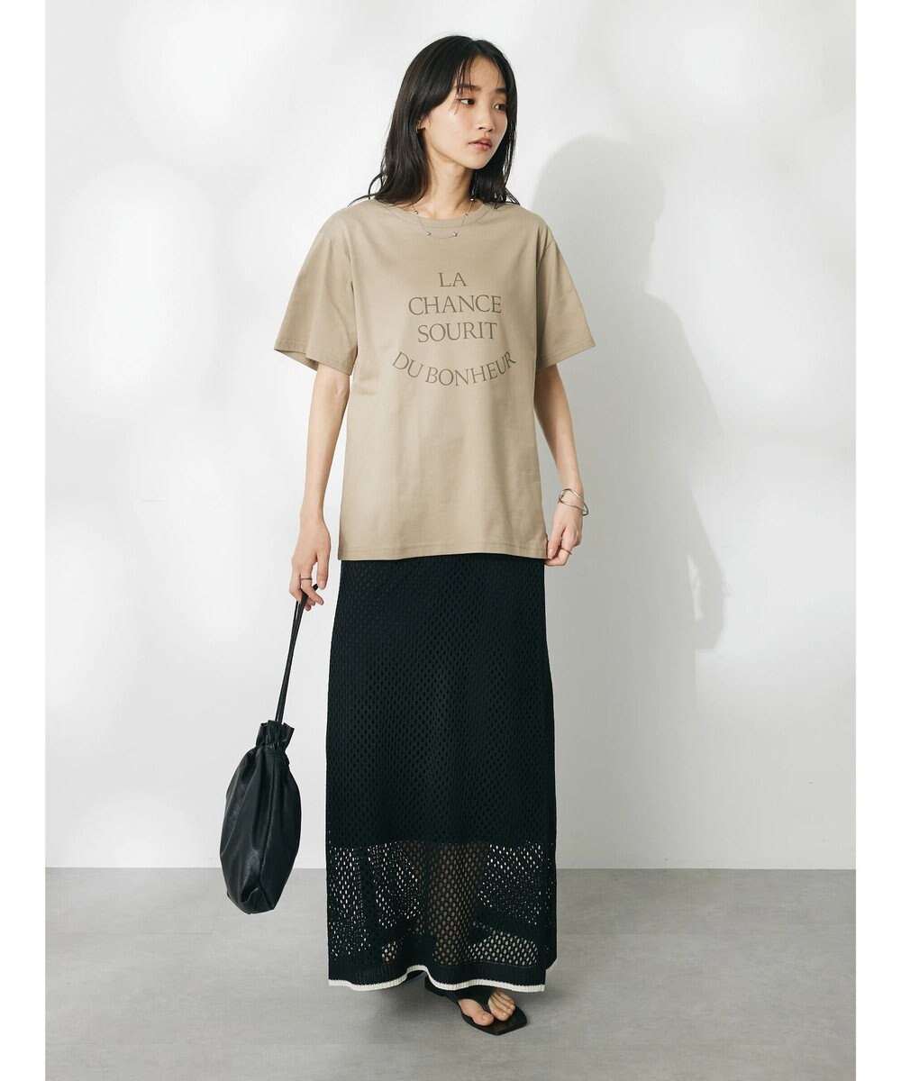 CRAFT STANDARD BOUTIQUE 配色メッシュニットスカート 