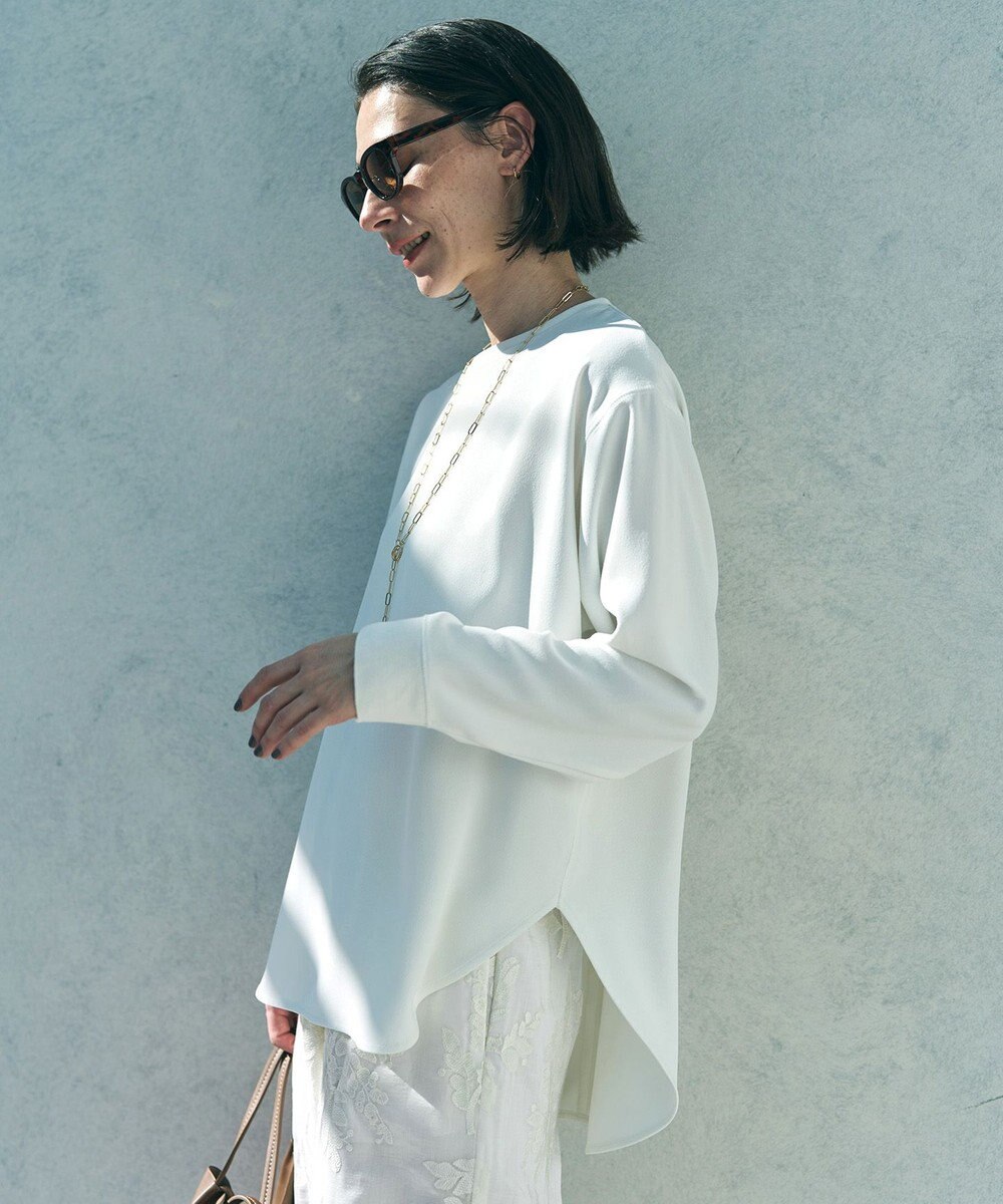 UNFILO ジョーゼット ラウンドテール プルオーバー 