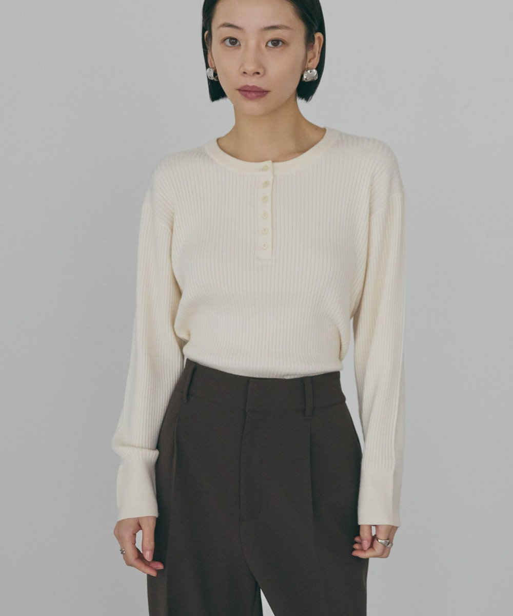 AMERICAN HOLIC バイパチヘンリーネックリブニットプルオーバー 