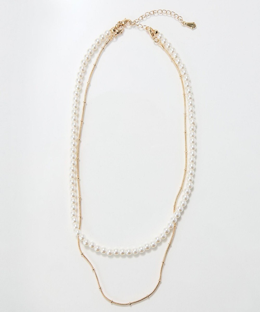 Phoebe 2wayダブルラインパールチェーンネックレス 