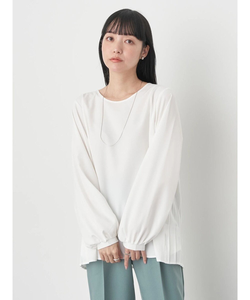 earth music&ecology ＳＥＴ２点ベスト＋バックプリーツブラウス 