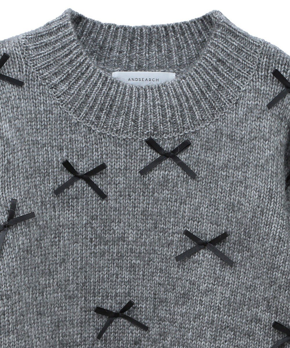 Green Parks ・ＡＮＤＳＥＡＲＣＨ　メニーリボンニットプルオーバー 