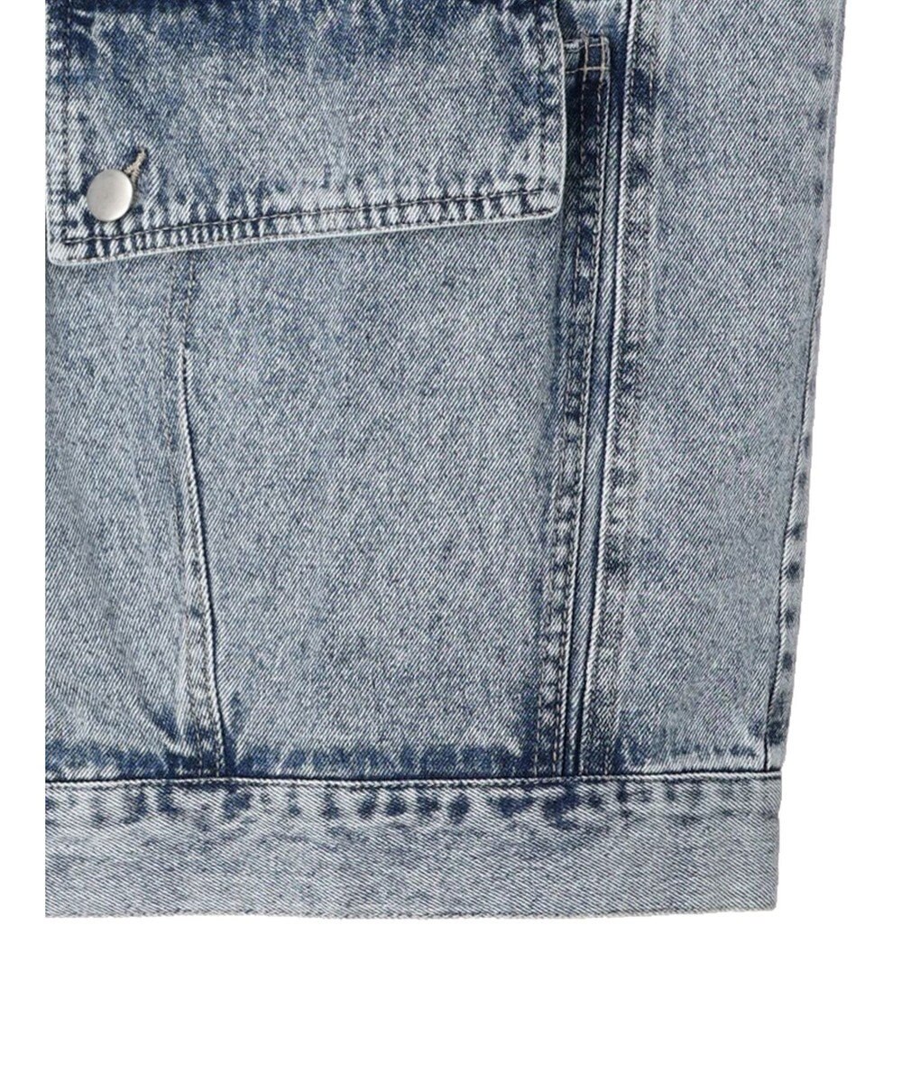 Green Parks ・ＥＬＥＮＣＡＲＥ　ＤＵＥ　ノーカラーデニムベスト 