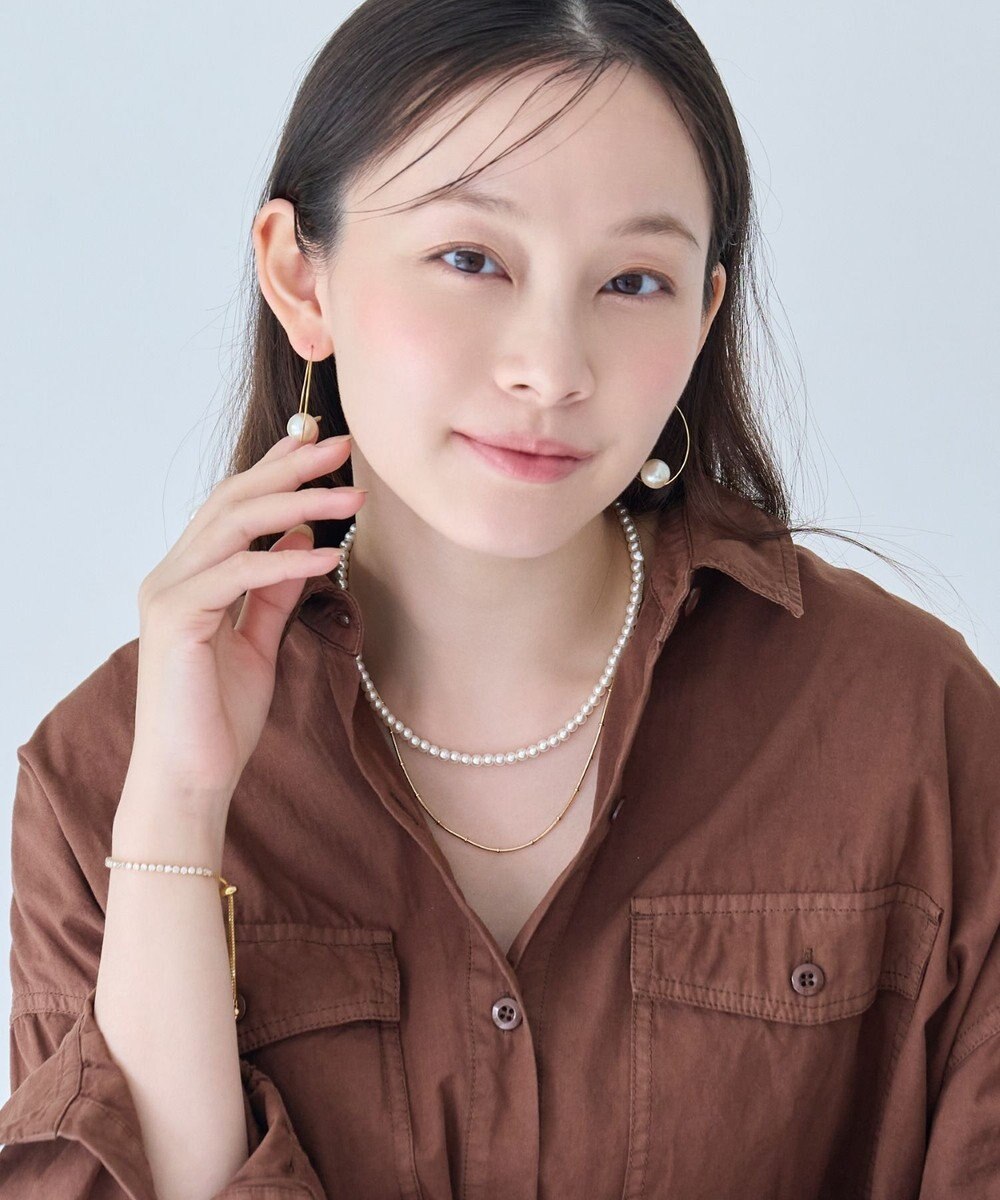 Phoebe 2wayダブルラインパールチェーンネックレス 