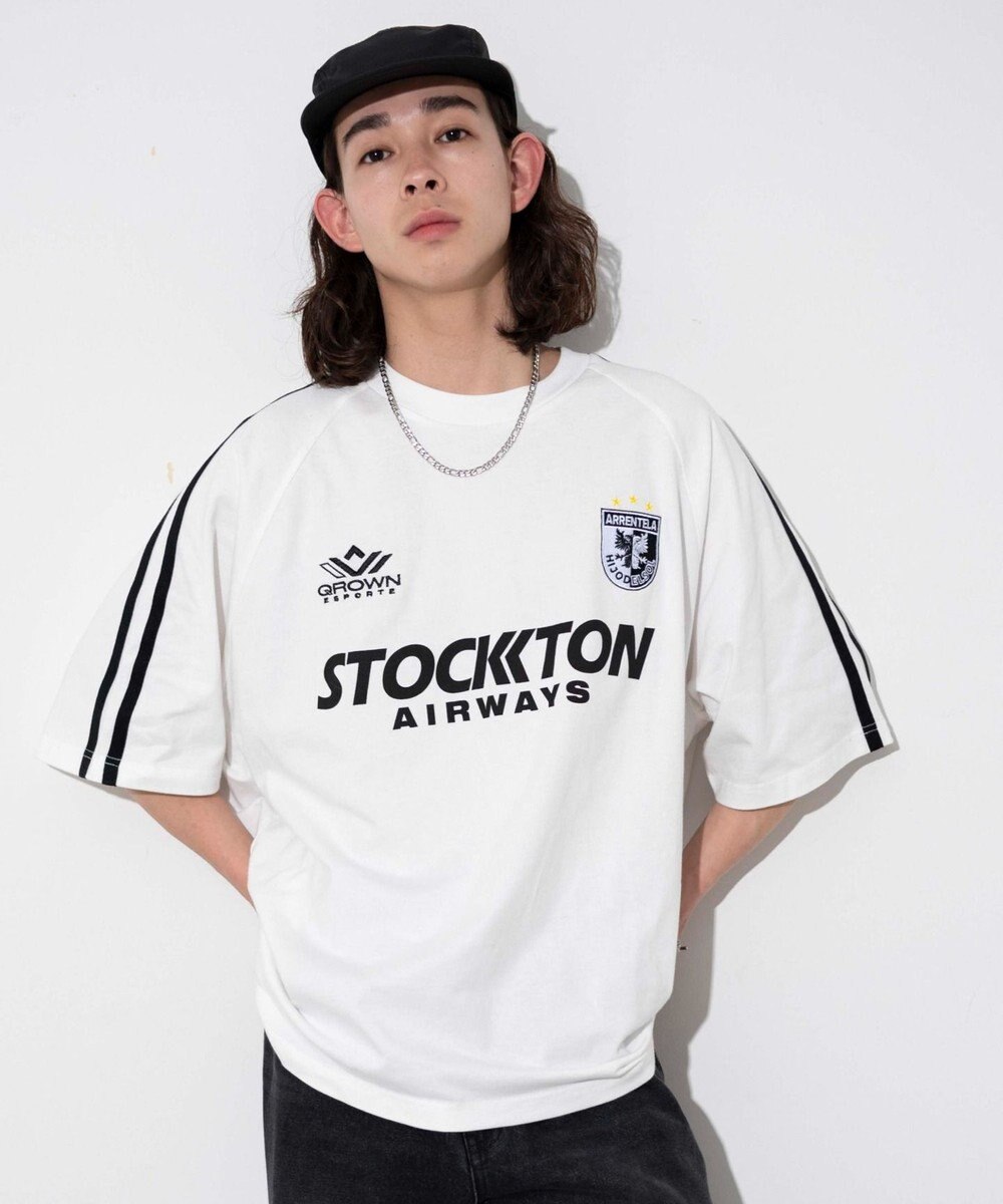 WEGO 【ユニセックス着用ITEM/手洗い可/MLサイズ】ラインゲームロゴT 