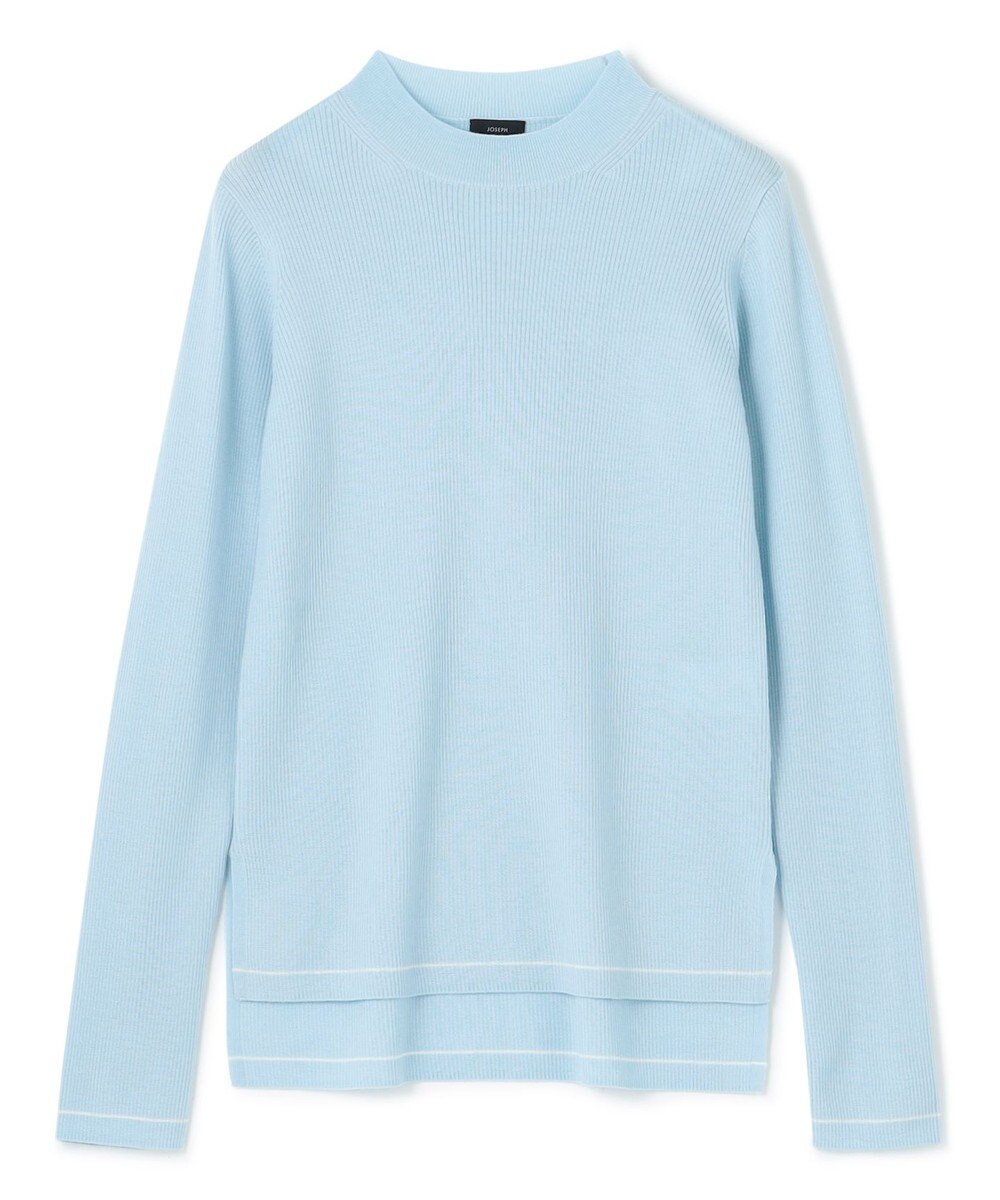 JOSEPH 【洗える】ウールリブ　ラウンドネックニット 