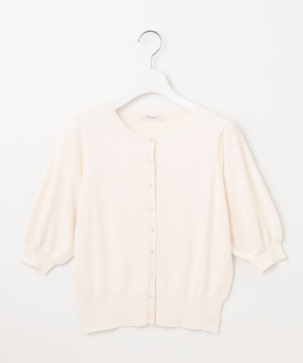Feroux 【接触冷感・UVカット】ハーフスリーブ カーディガン 