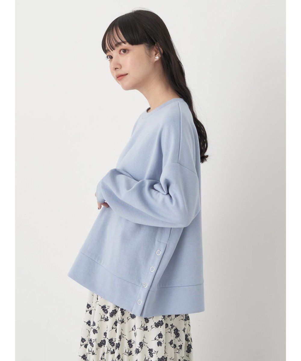 earth music&ecology サイドボタンダンボールプルオーバー 