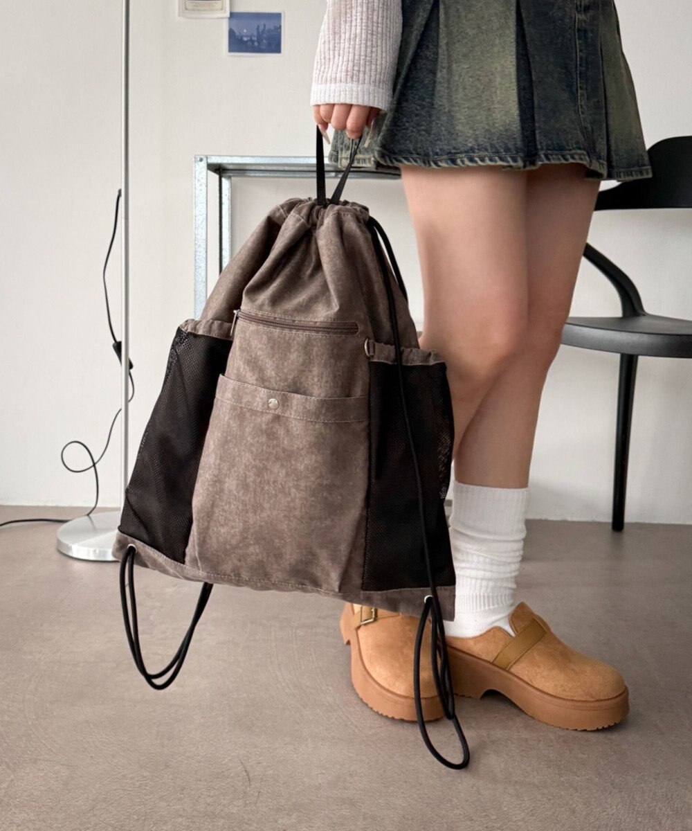 WEGO サイドメッシュポケットナップサック 