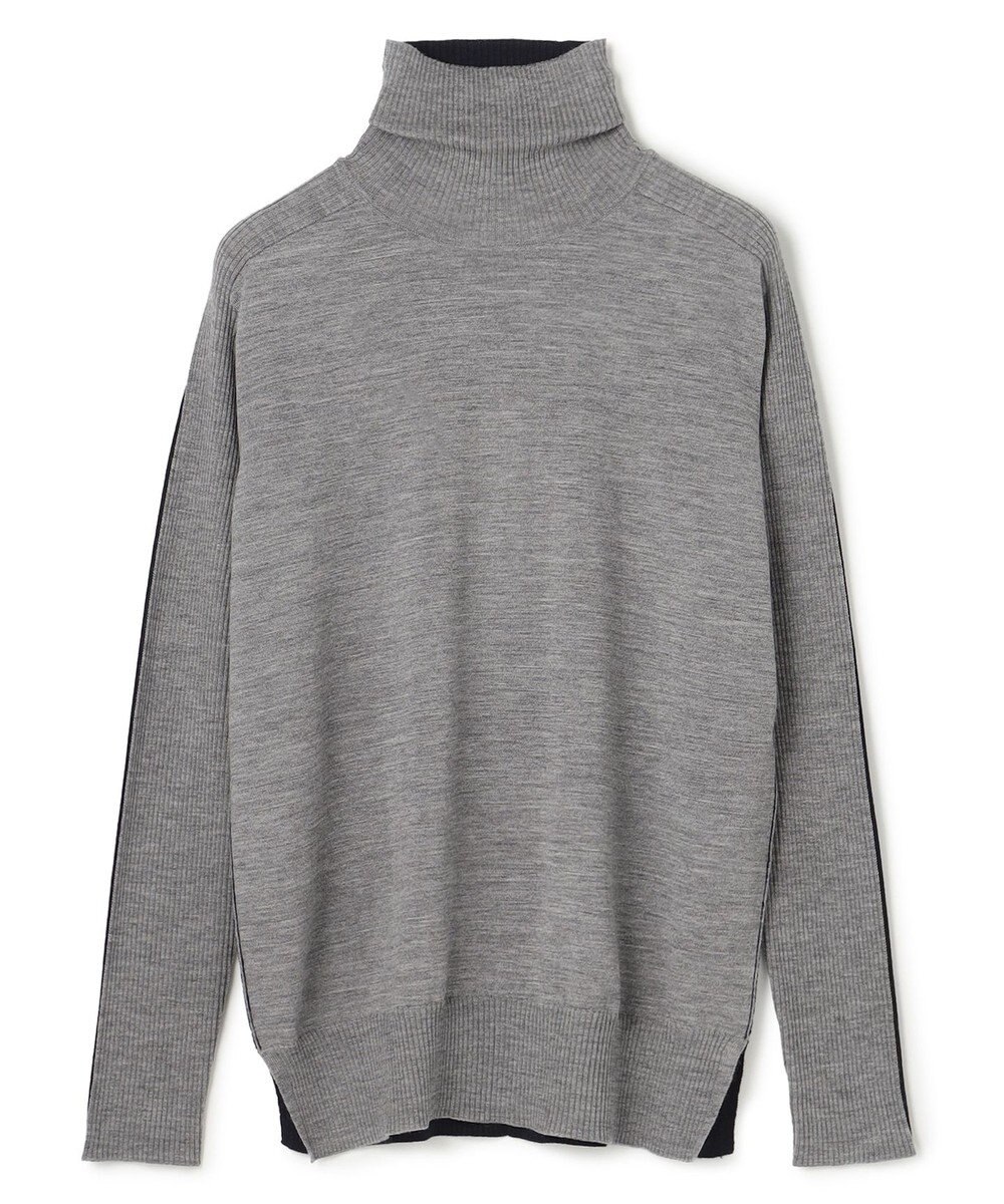 BEIGE， 【洗える・VERY NaVY12月号掲載】LA MONNAIE / バイカラーウールタートルニット 