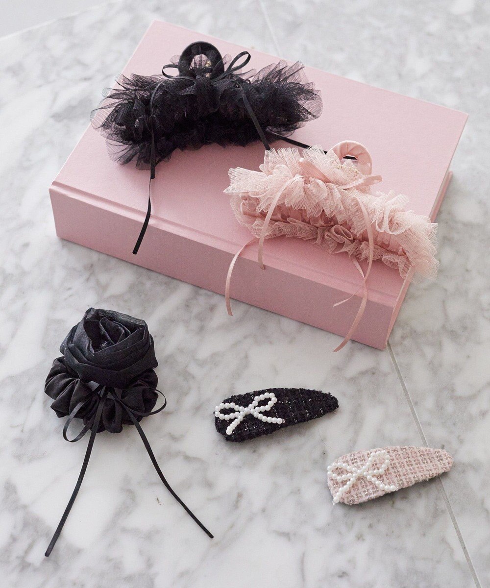 Maison de FLEUR リボンツイードスリーピン 