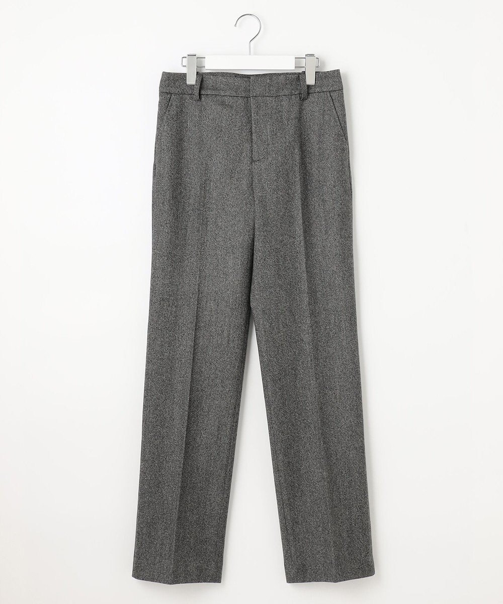 J.PRESS LADIES 【セットアップ対応】ウールストレッチツイード ストレート パンツ 
