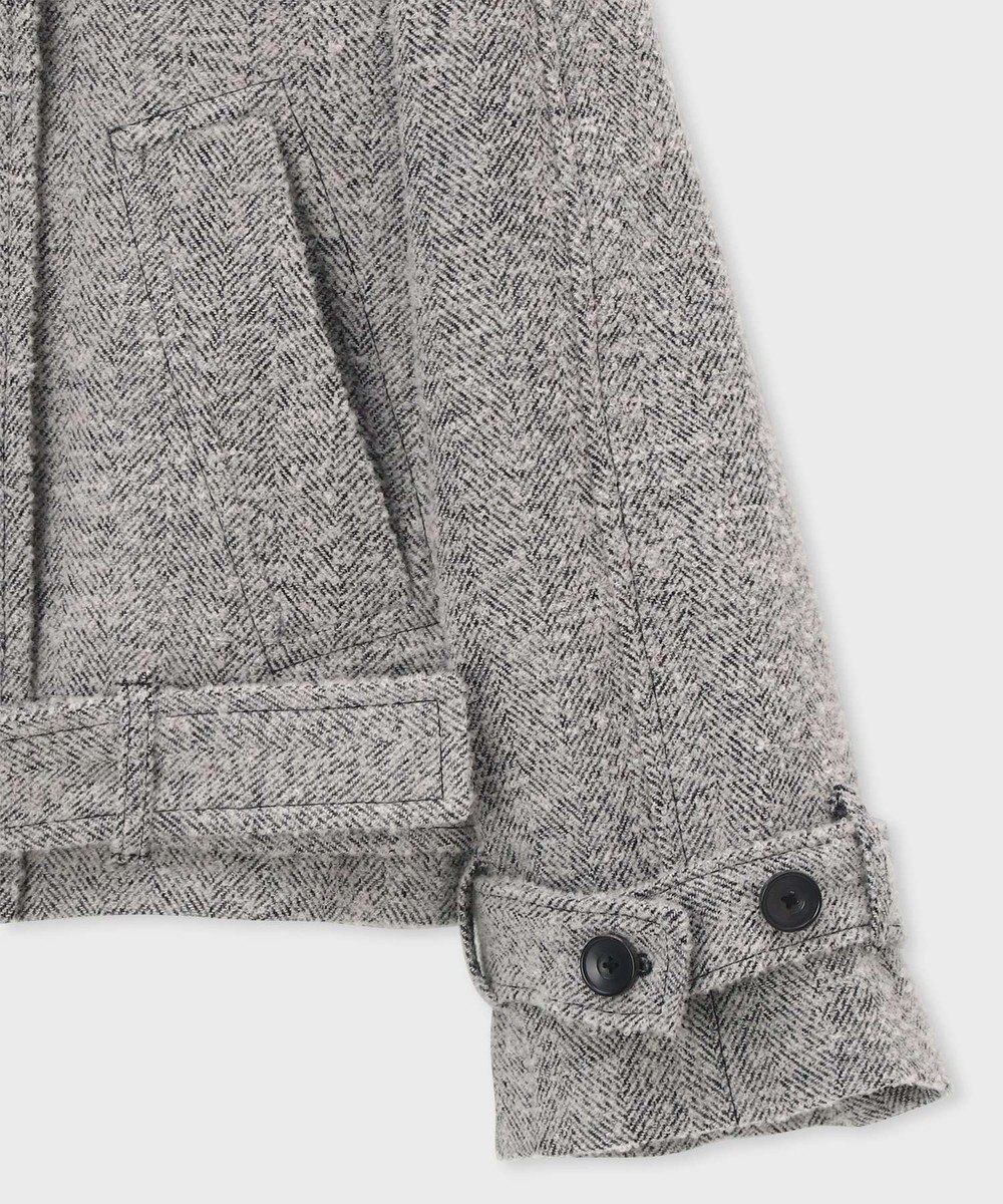 Paul Smith ヘリンボーン ツイード スタンドカラー ブルゾン 