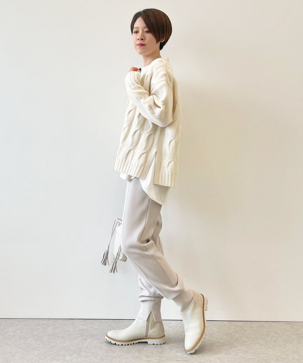 自由区 【洗える】ウールカシミヤブレンド ニットカーディガン 