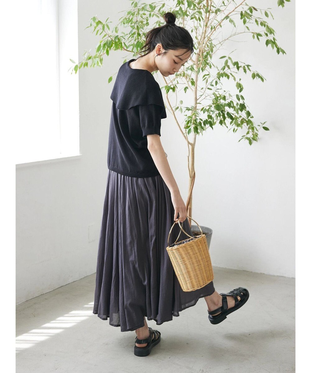 CRAFT STANDARD BOUTIQUE ＢＩＧカラー半袖ニットプルオーバー 