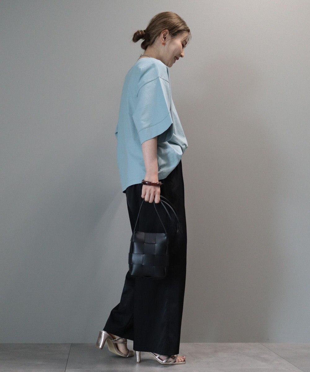 AMERICAN HOLIC イージーケア＋接触冷感ウエストタックワイドパンツ 