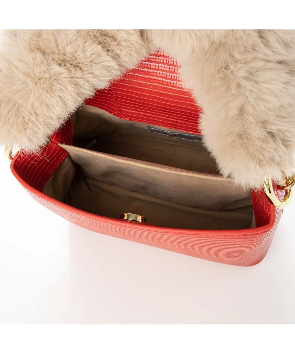 UNBILLION cachecache スパイラルエコファーハンドルスクエアミニショルダー 