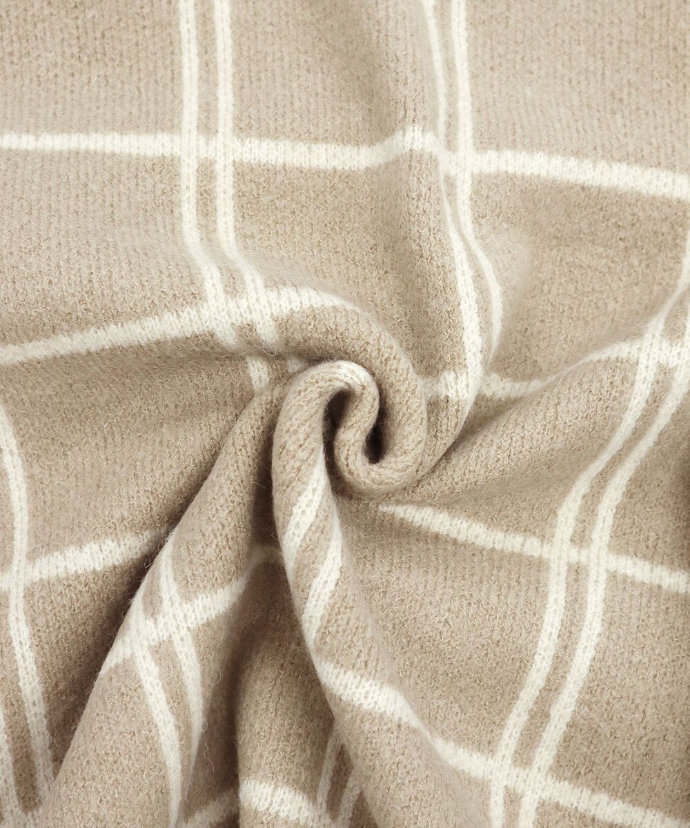 Tiaclasse 【洗える】チェックジャガードニットチュニック 