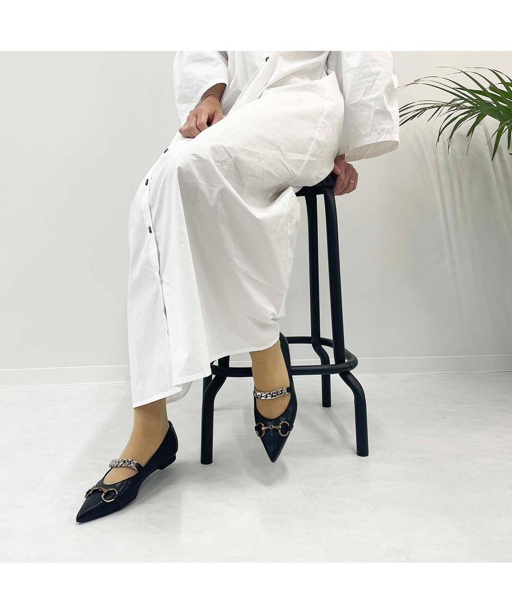 MODE ET JACOMO <MODE ET JACOMO>ポインテッドトゥメリージェーンパンプス 