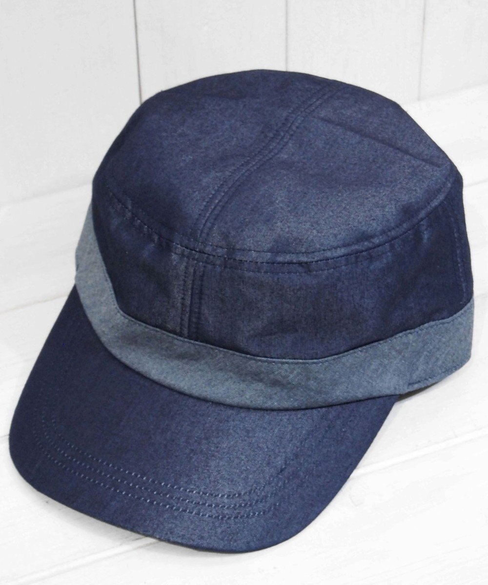 石田製帽 【UNISEX】備後デニム キャップ 