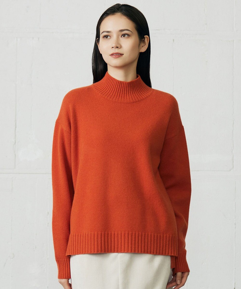 自由区 ウールカシミヤブレンドハイネック ニット 