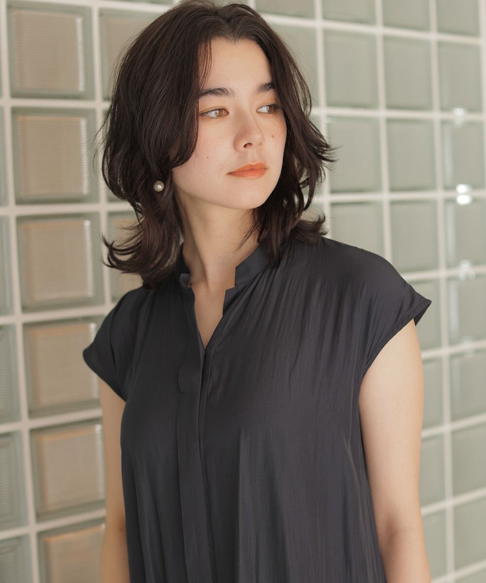 組曲 L 【WEB限定】ギャザーライトデシン ティアードワンピース 