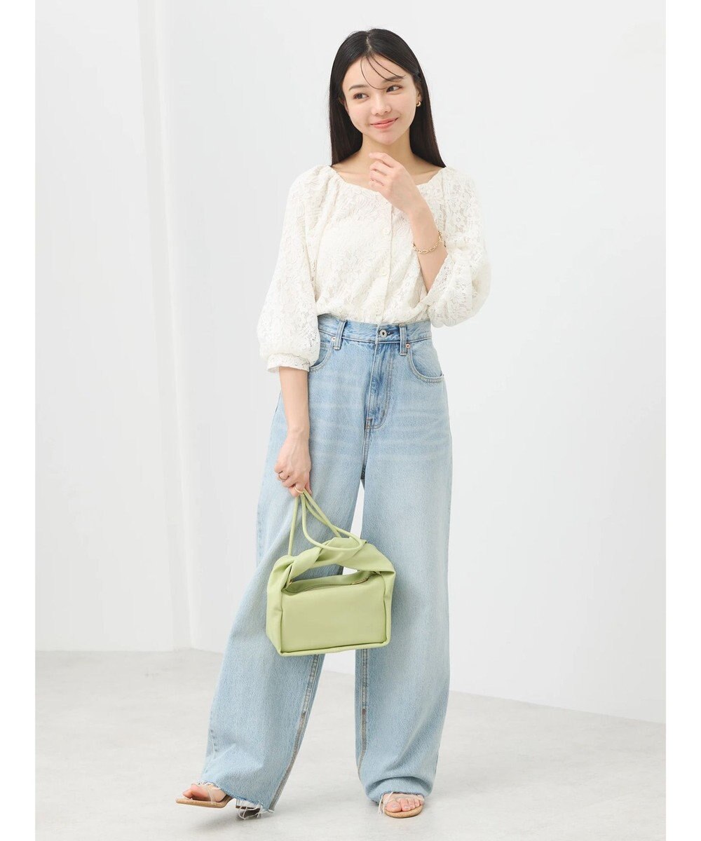 earth music&ecology フラワーレースブラウス 