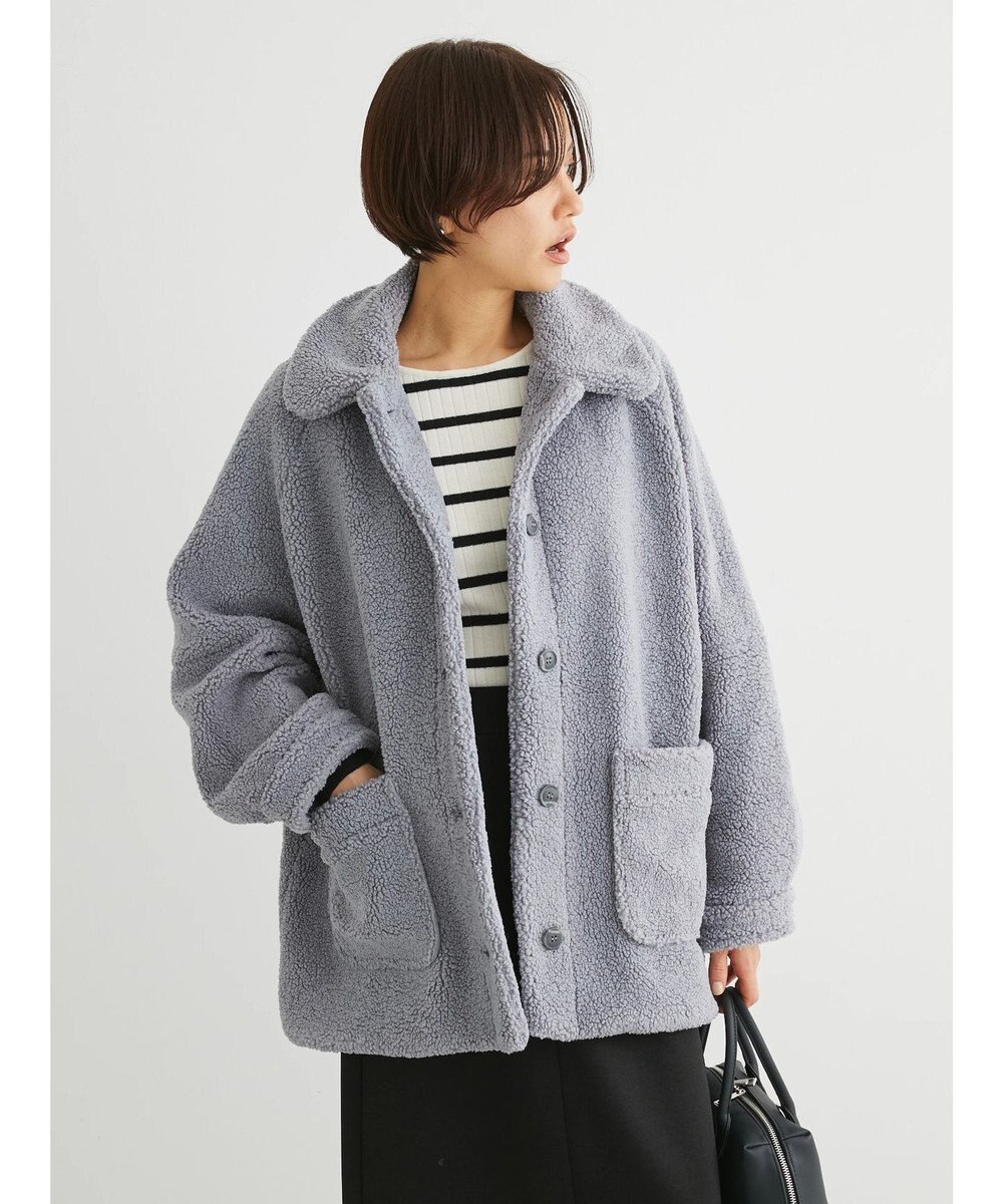 Green Parks 衿付きボアブルゾン 