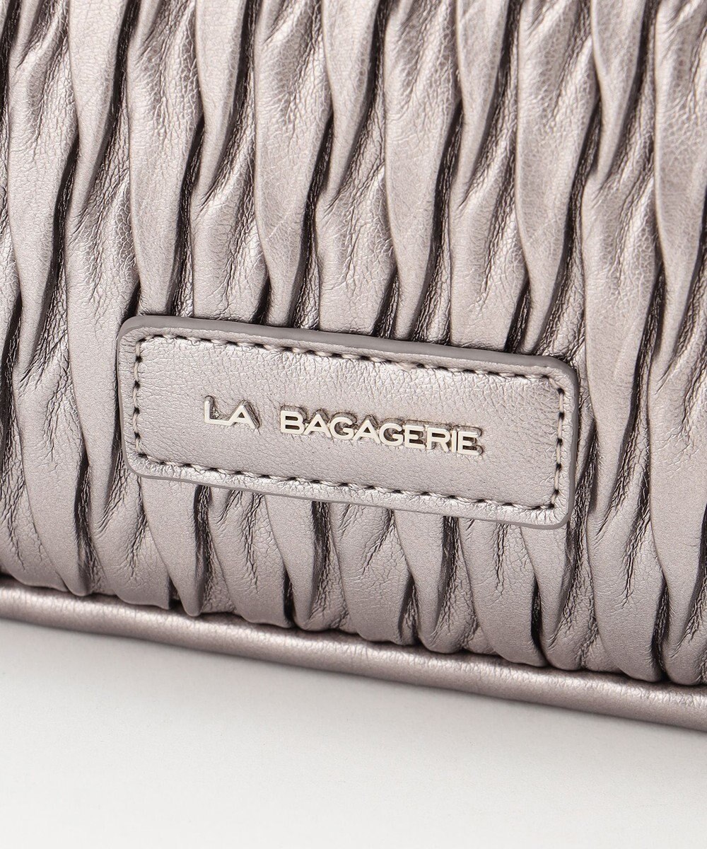 LA BAGAGERIE ランダムプリーツショルダーバッグ 