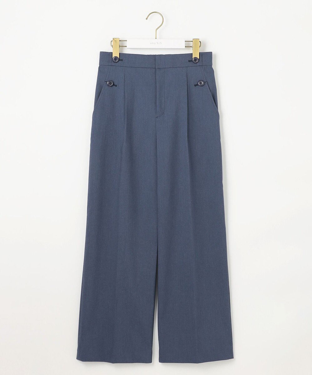 ANY SIS 【ストレッチ・接触冷感・撥水・UVカット・洗える】エアリーストレッチ ワイドパンツ 