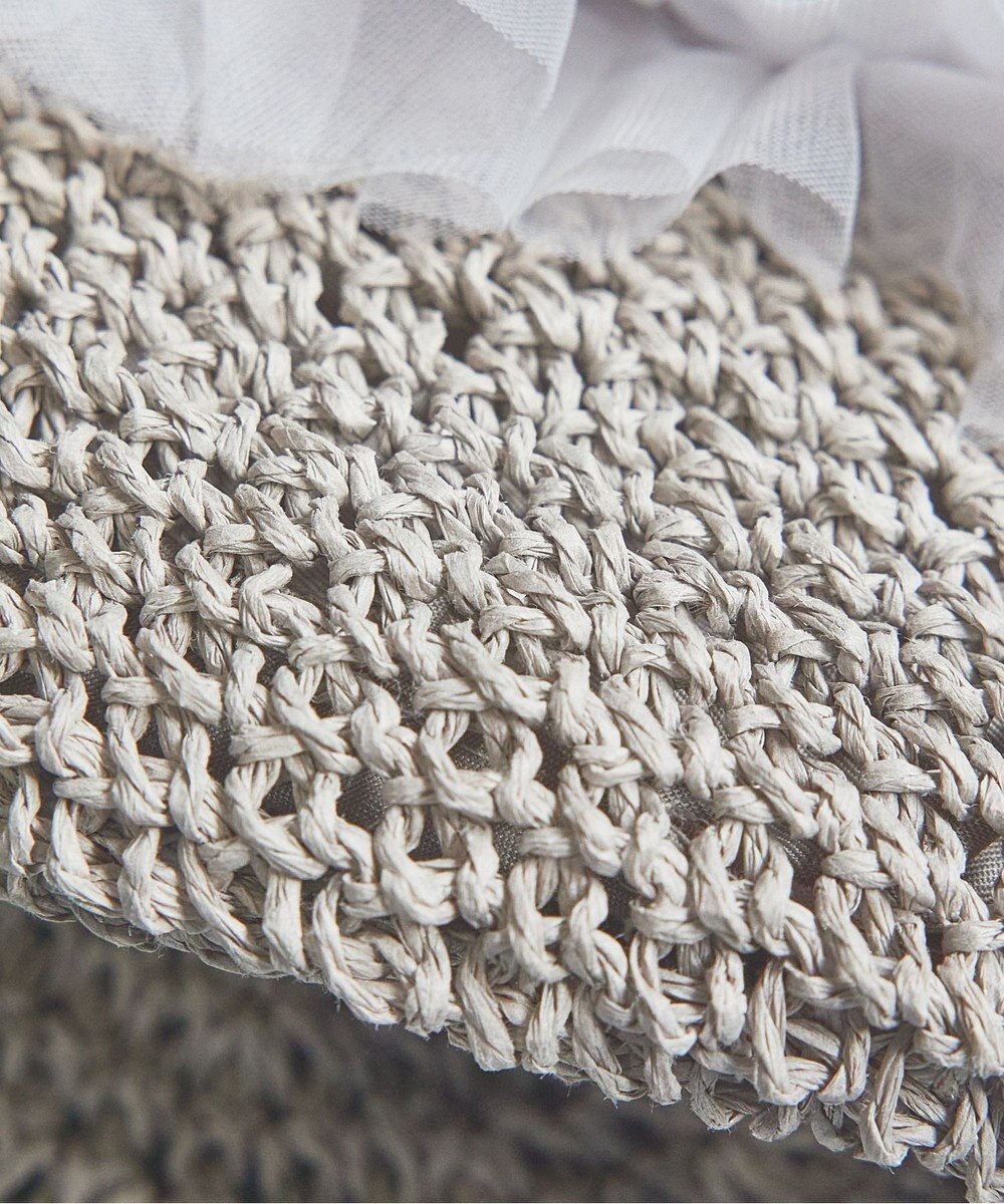 style code 【MERCURYDUO/マーキュリーデュオ】チュールフリル 雑材バケツ型ショルダーバッグ 