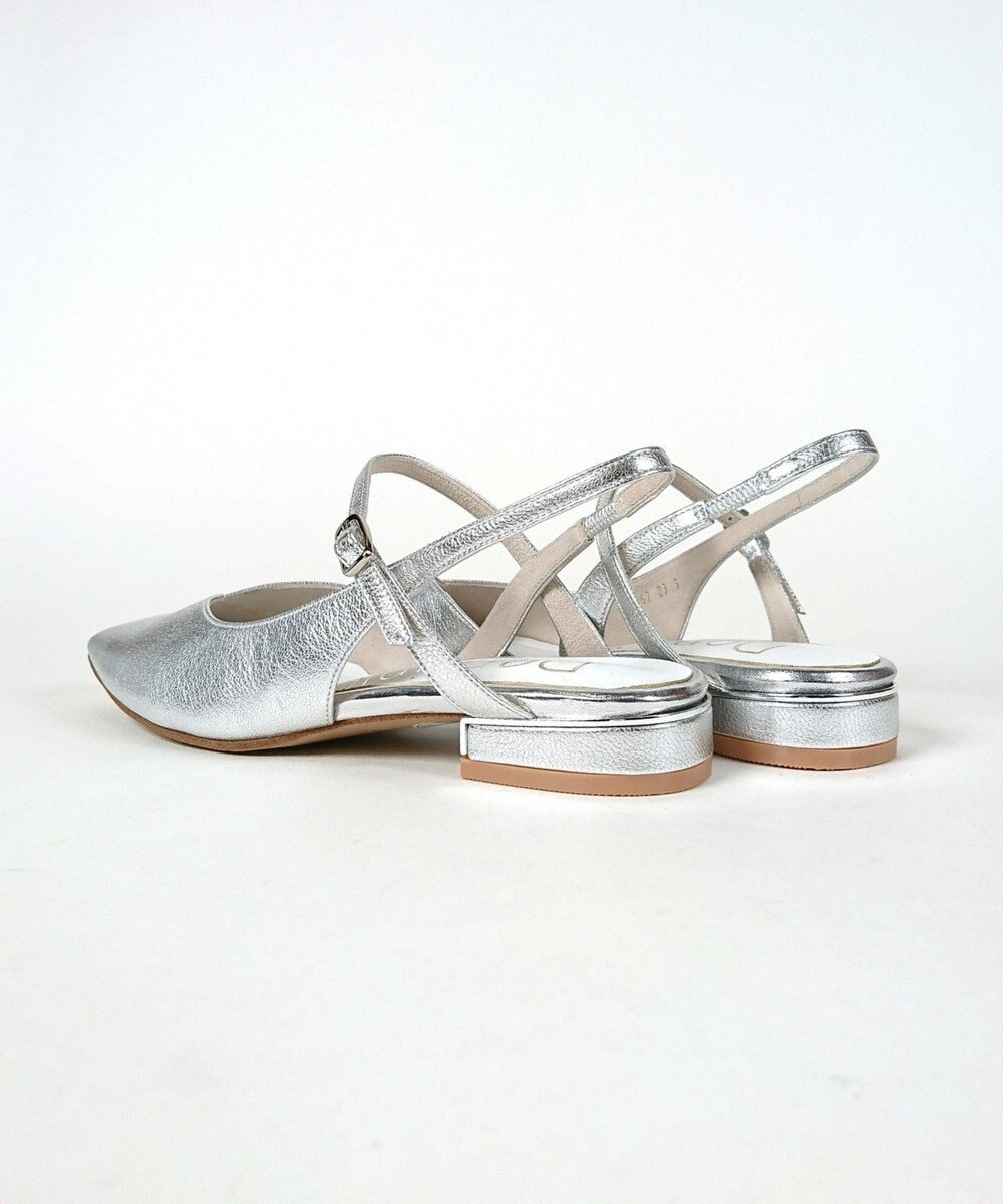 Dominic3 シープレザー Vカット バックストラップパンプス 