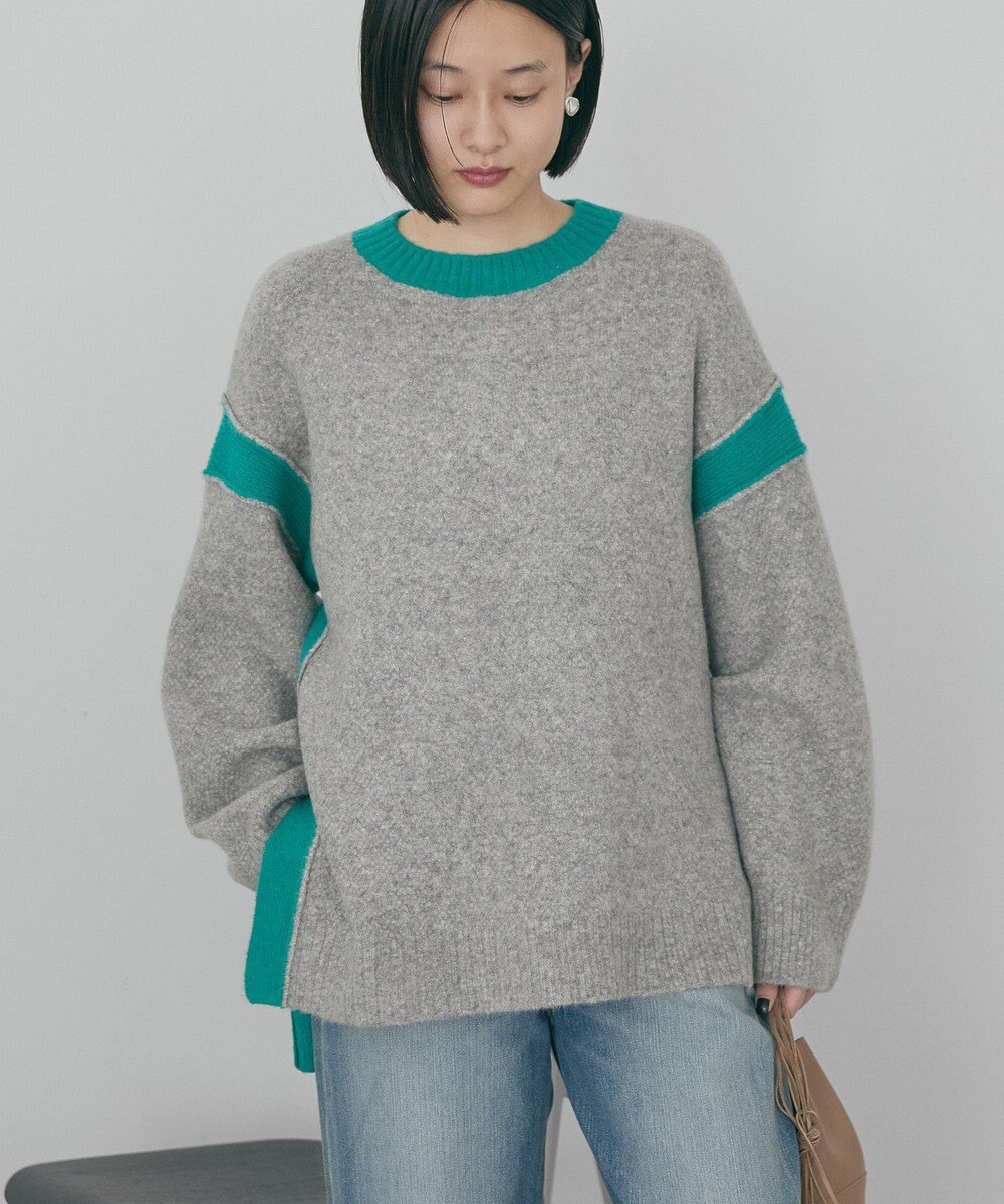 AMERICAN HOLIC バイカラーニットプルオーバー【WEB限定カラー有り】 