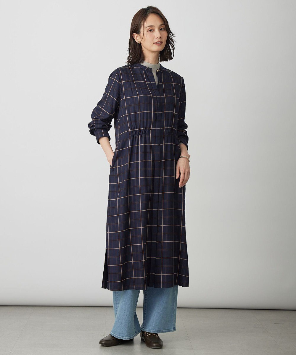 J.PRESS LADIES サイロチェック ストライプ ワンピース 